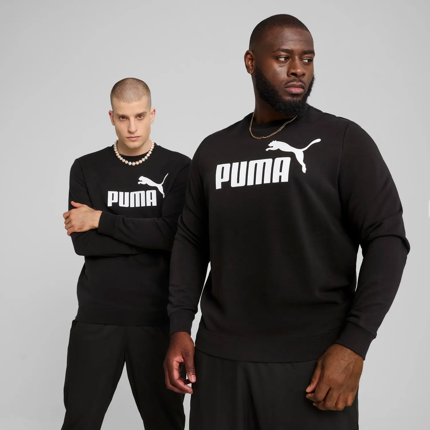 PUMA ESS No.1 Logo Crew felpa girocollo nera S