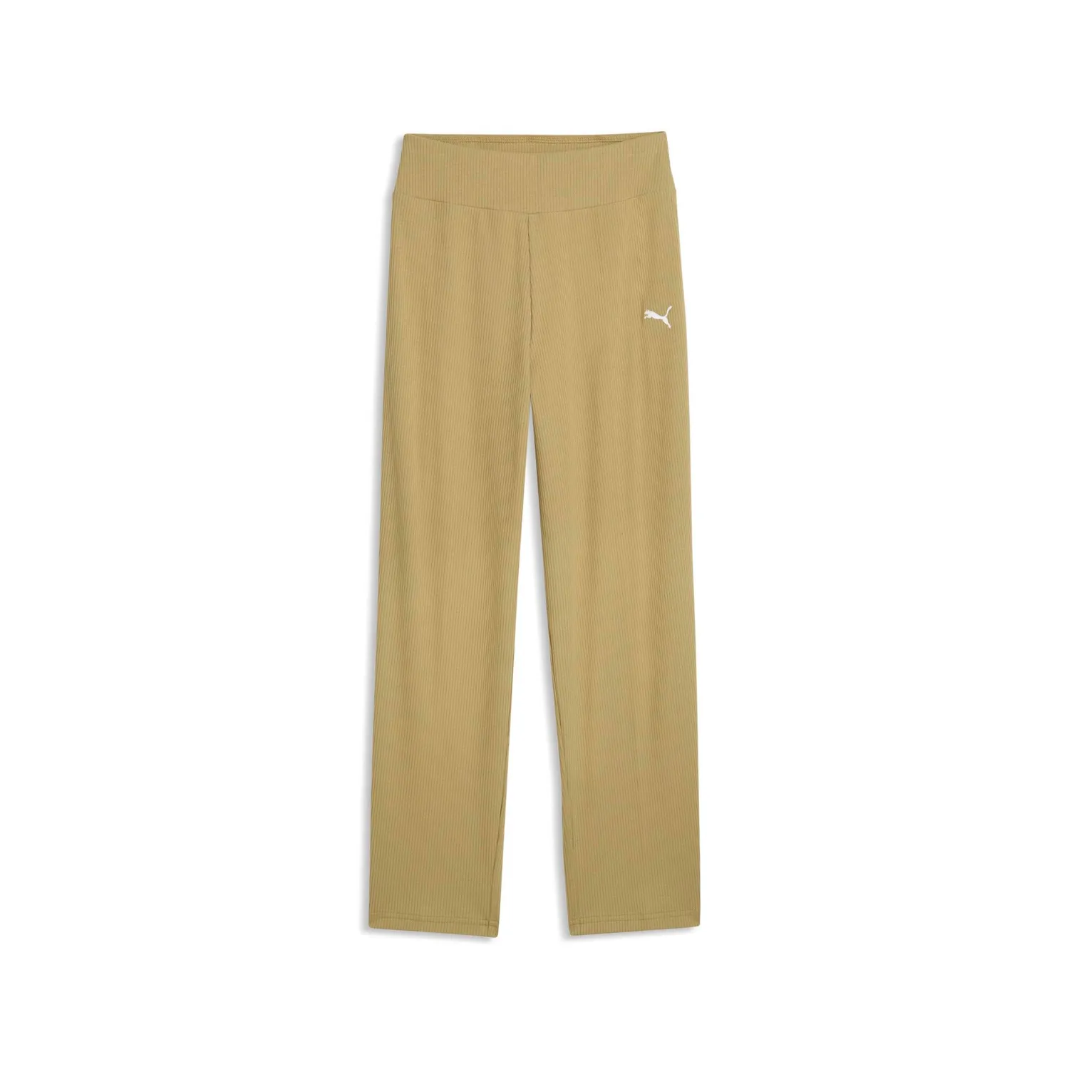 Puma Ess Elevated Rib Pants G pantaloni costine vita alta nero