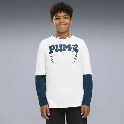 Puma Mid90s Relaxed Layered Longsleeve Tee B maglia bambino