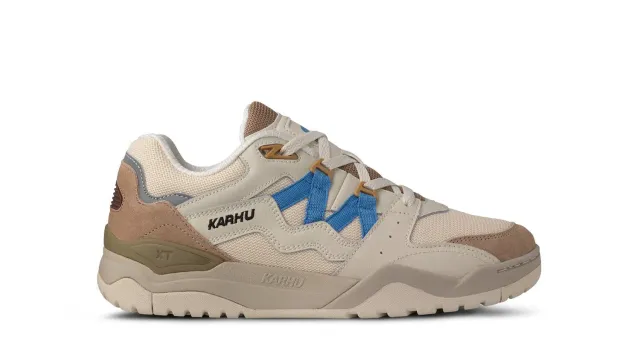 Karhu Fusion XT sneakers Warm Taupe Azure Blue camoscio