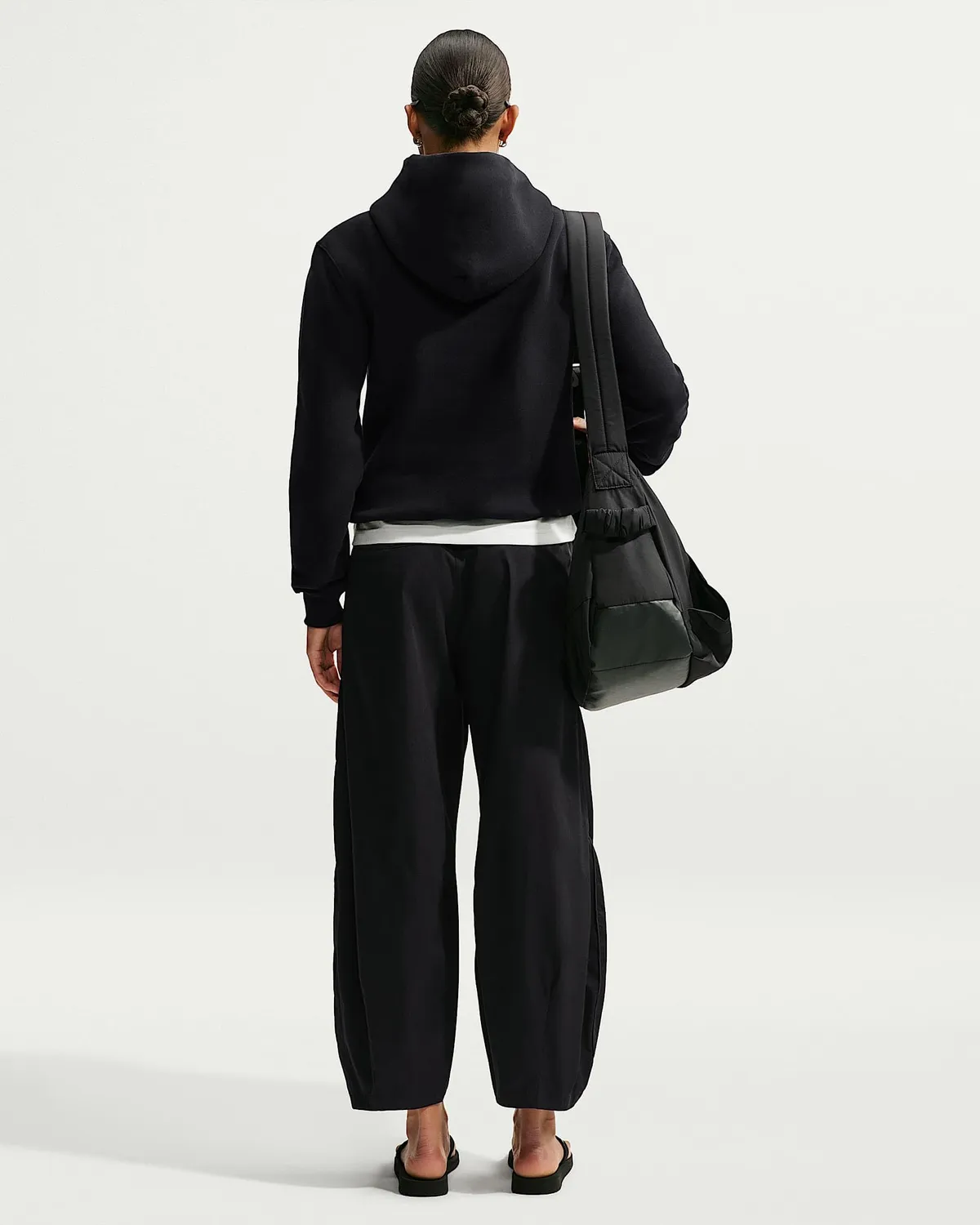 Nike Club Fleece felpa donna S cappuccio grigio