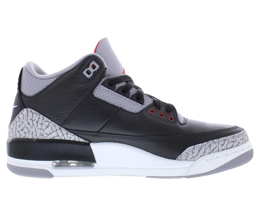 Nike Air Jordan 3 Retro scarpe basket nero 8 UK pelle