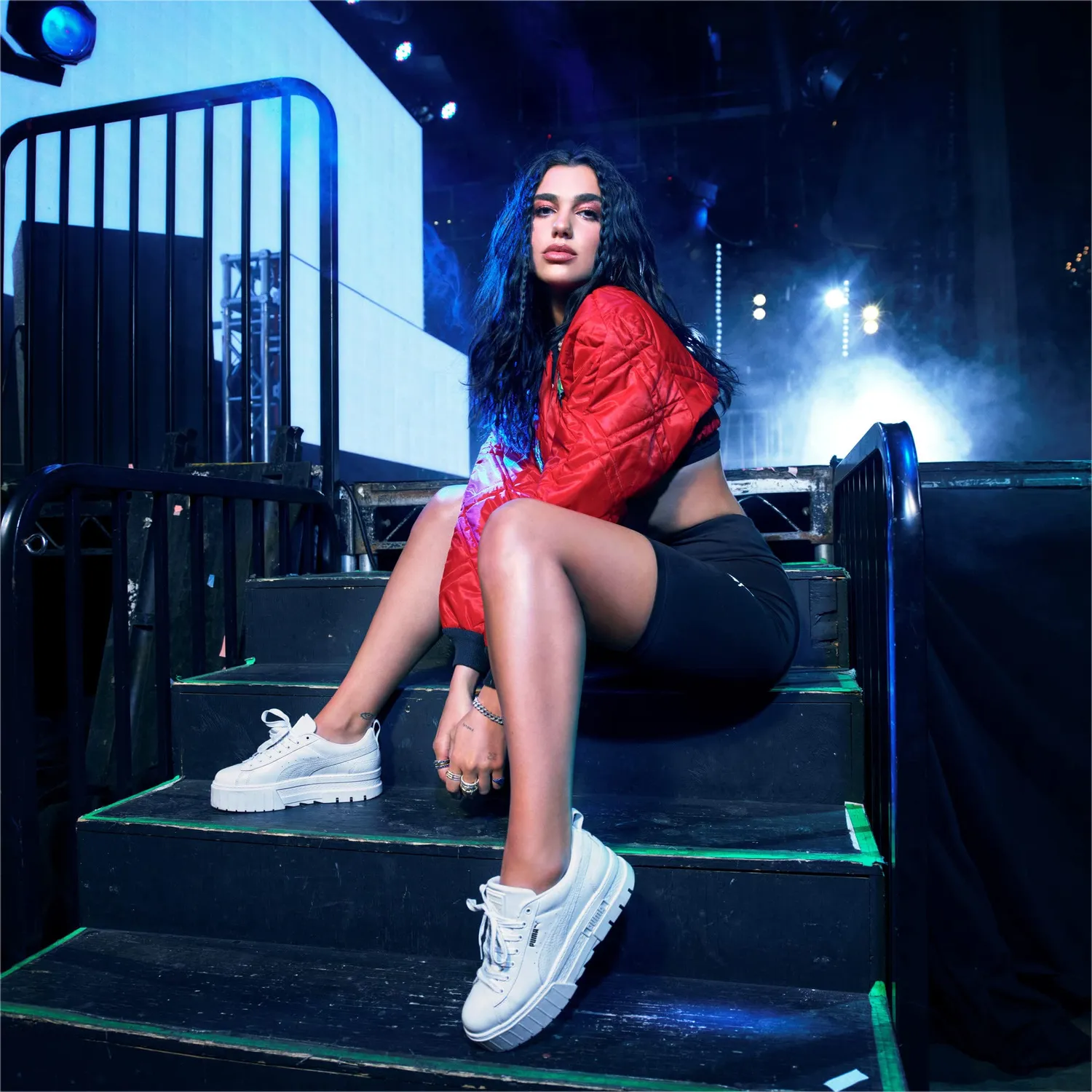 PUMA Mayze sneakers donna pelle suola alta