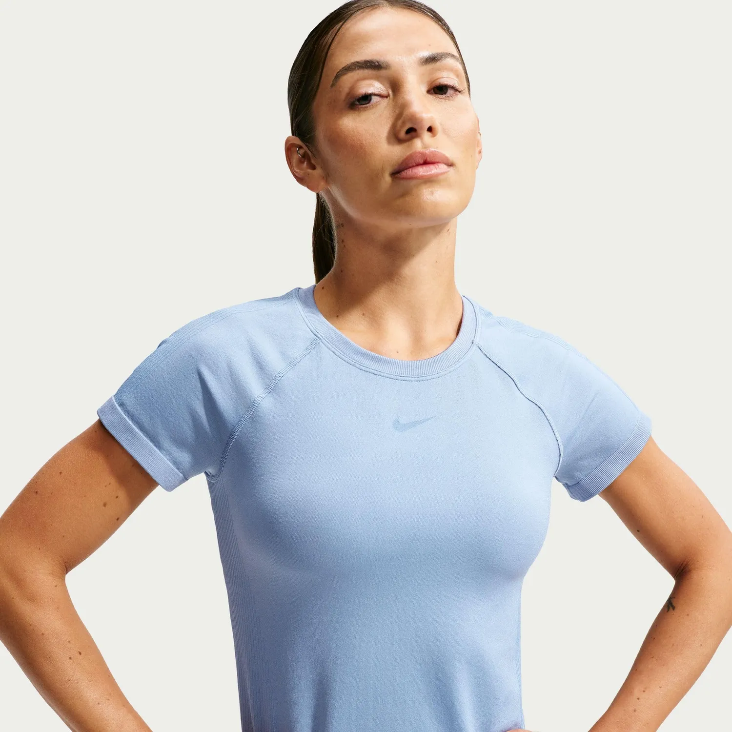 Nike Dri-FIT t-shirt donna work blue manica corta