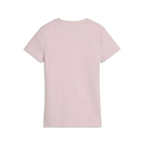 Puma Ess Elevated Rib Slim Tee G maglietta Misty Pink