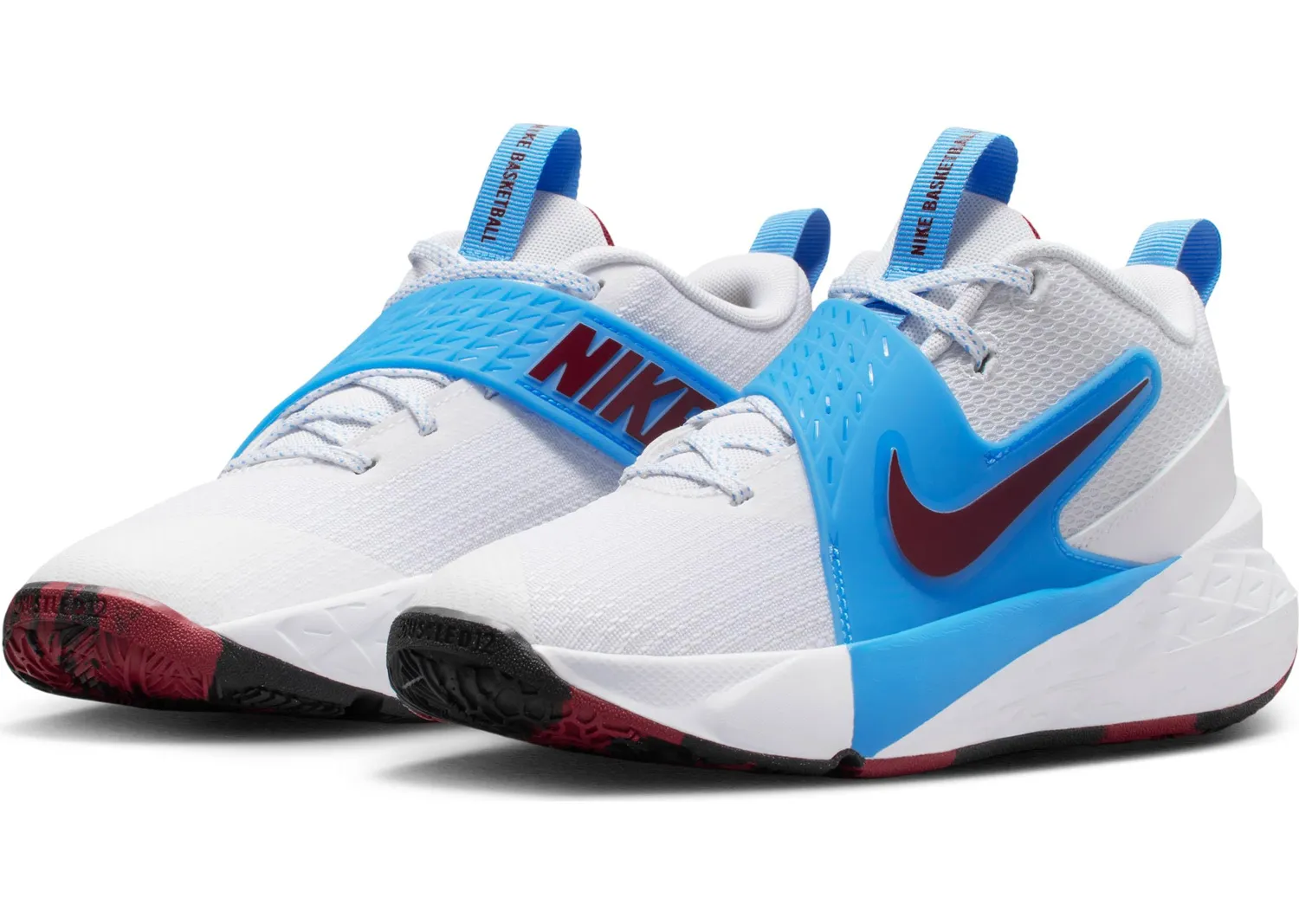 Nike Team Hustle D 12 HF6279 scarpe basket bambino strap