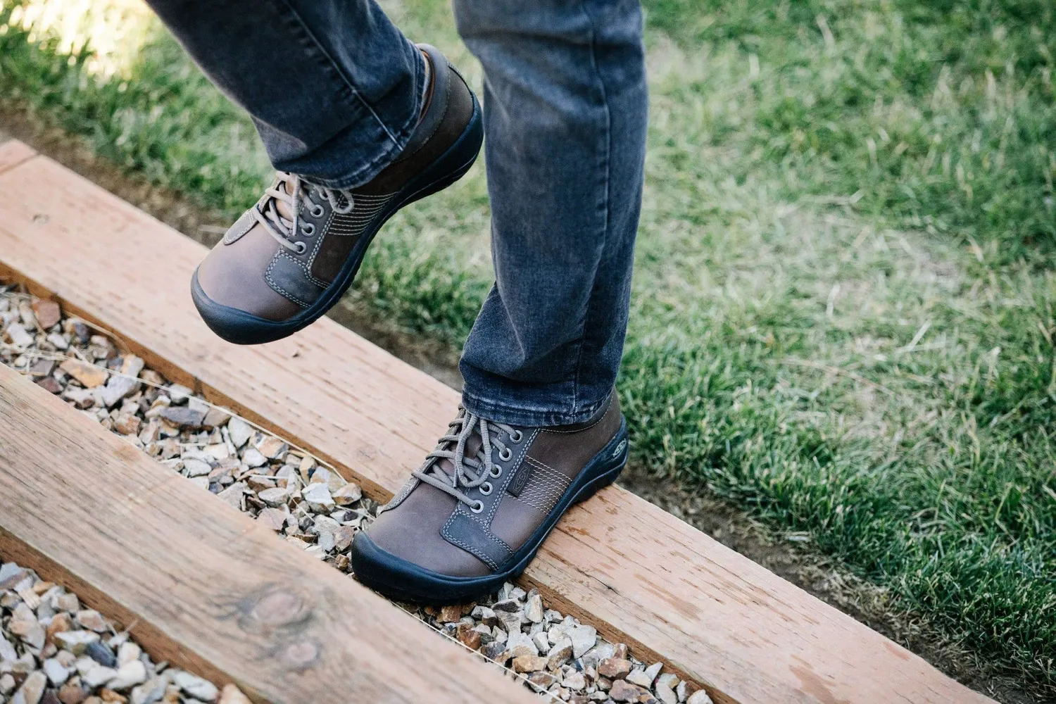 Keen Austin oxford uomo cioccolato marrone in pelle idrorepellente