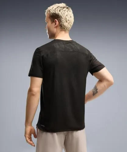 Puma Cloudspun maglietta uomo nera stampa rilievo