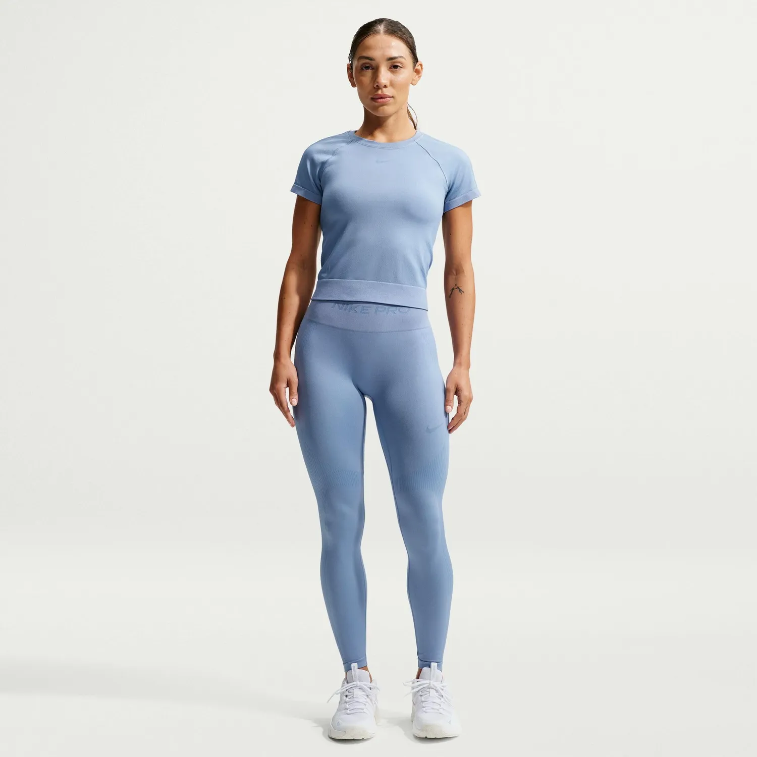 Nike Dri-FIT t-shirt donna work blue manica corta
