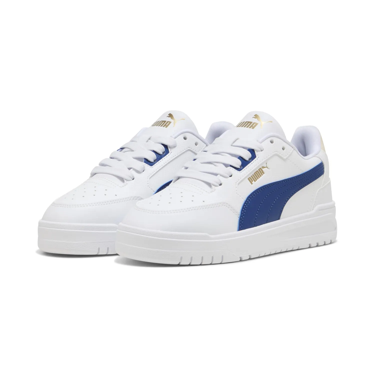 Puma Shuffle Downtown sneakers ragazzi bianche oro