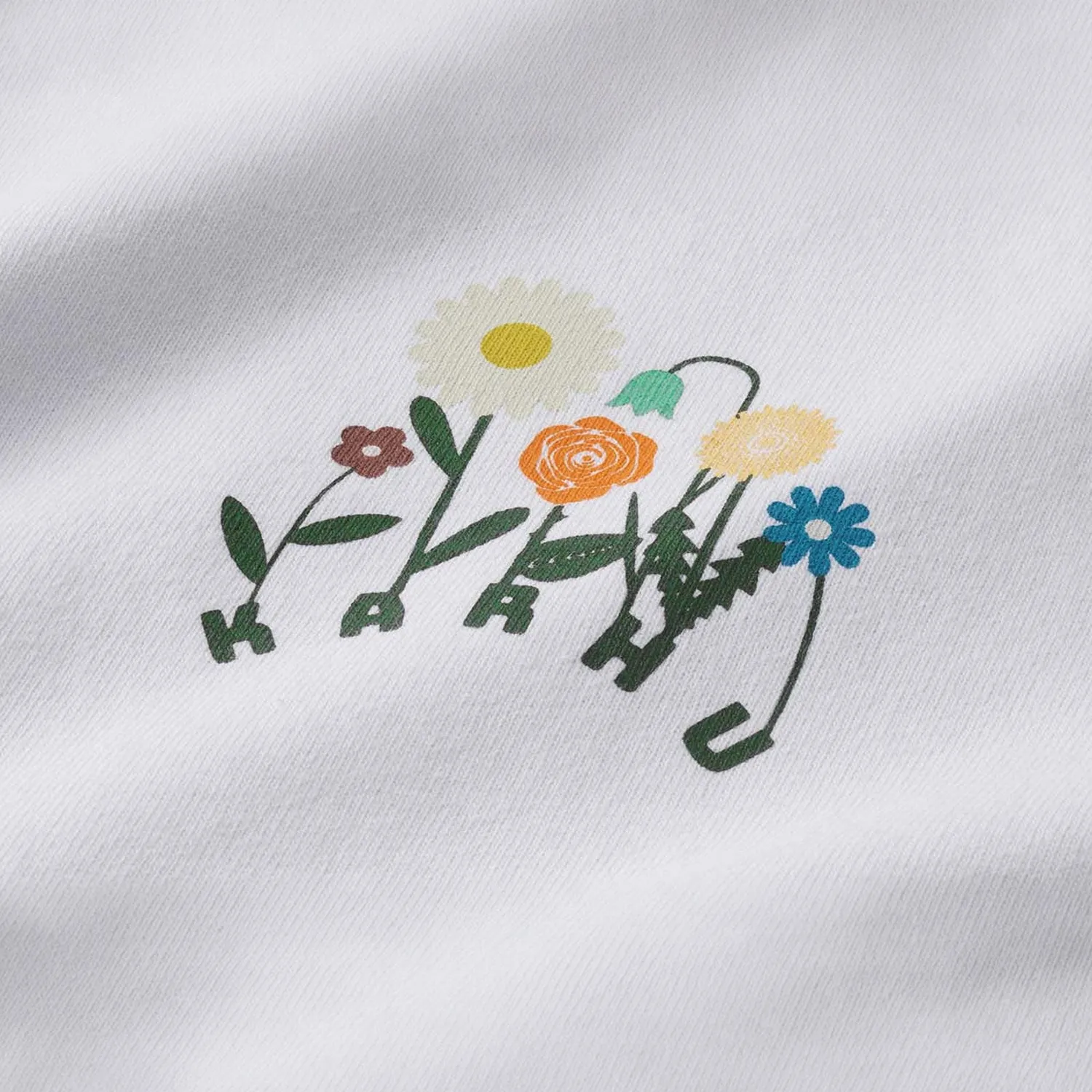 Karhu Flower Logo maglietta Bright White Douglas Fir cotone