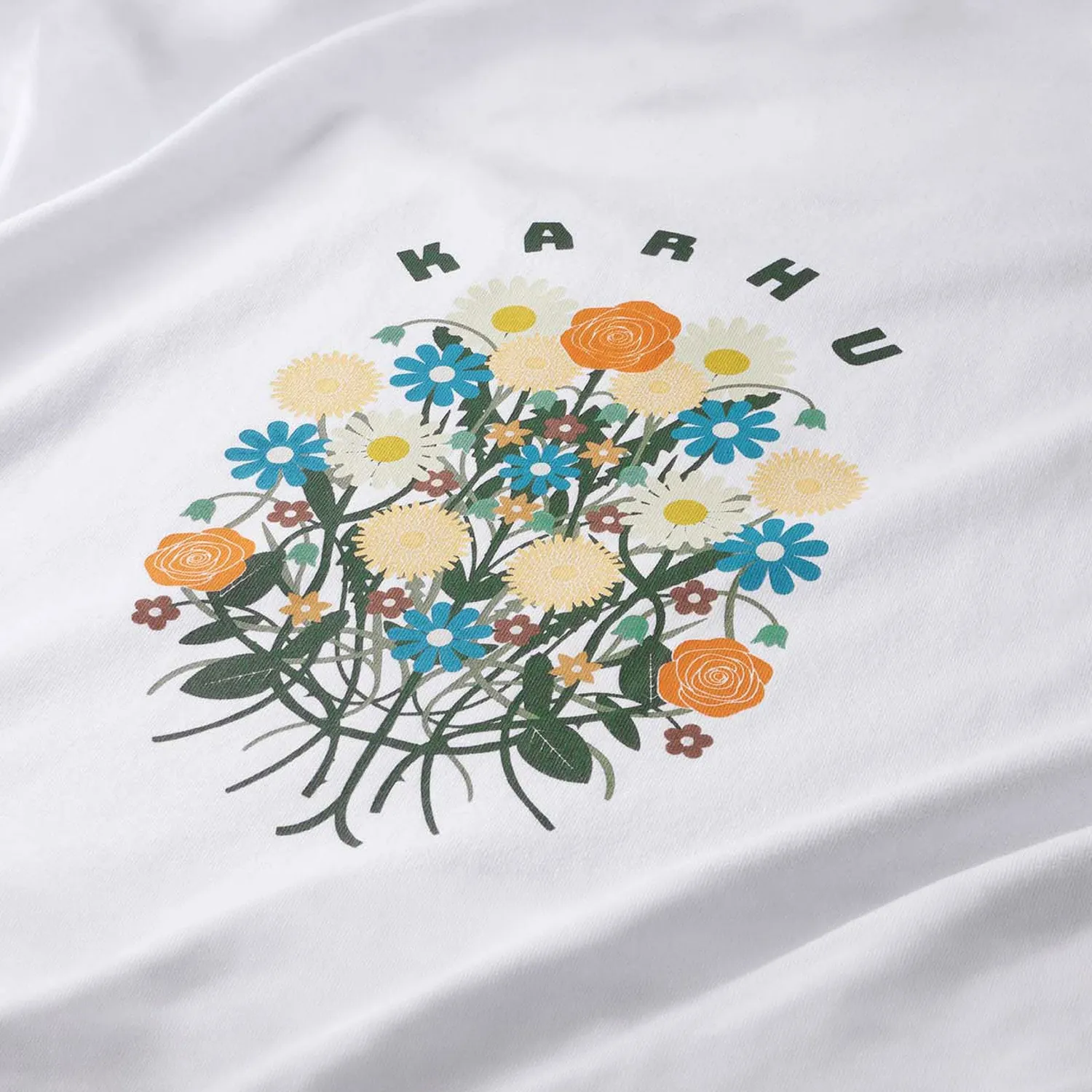Karhu Flower Bouquet t-shirt Bright White cotone regular