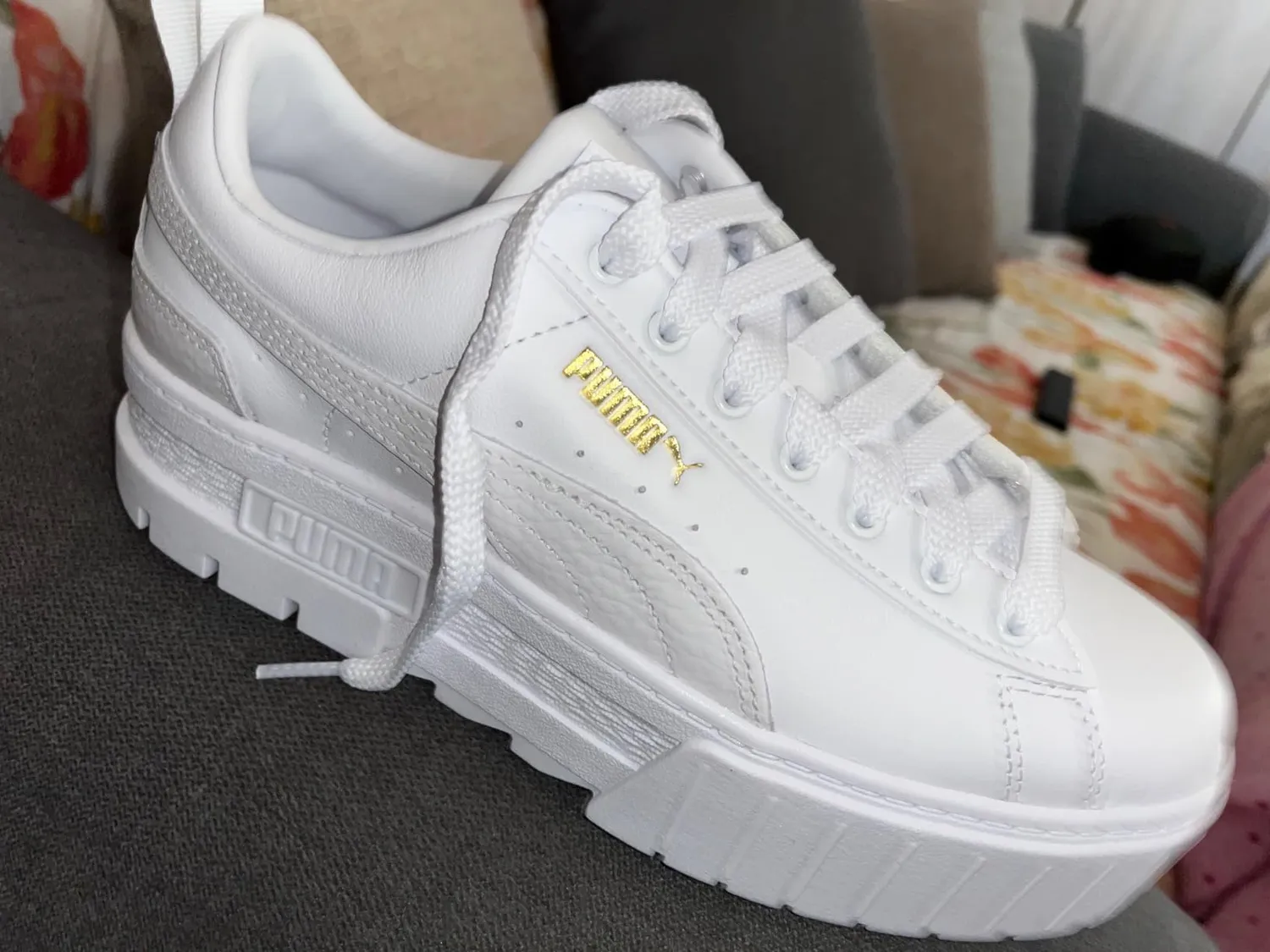 PUMA Mayze sneakers donna pelle suola alta