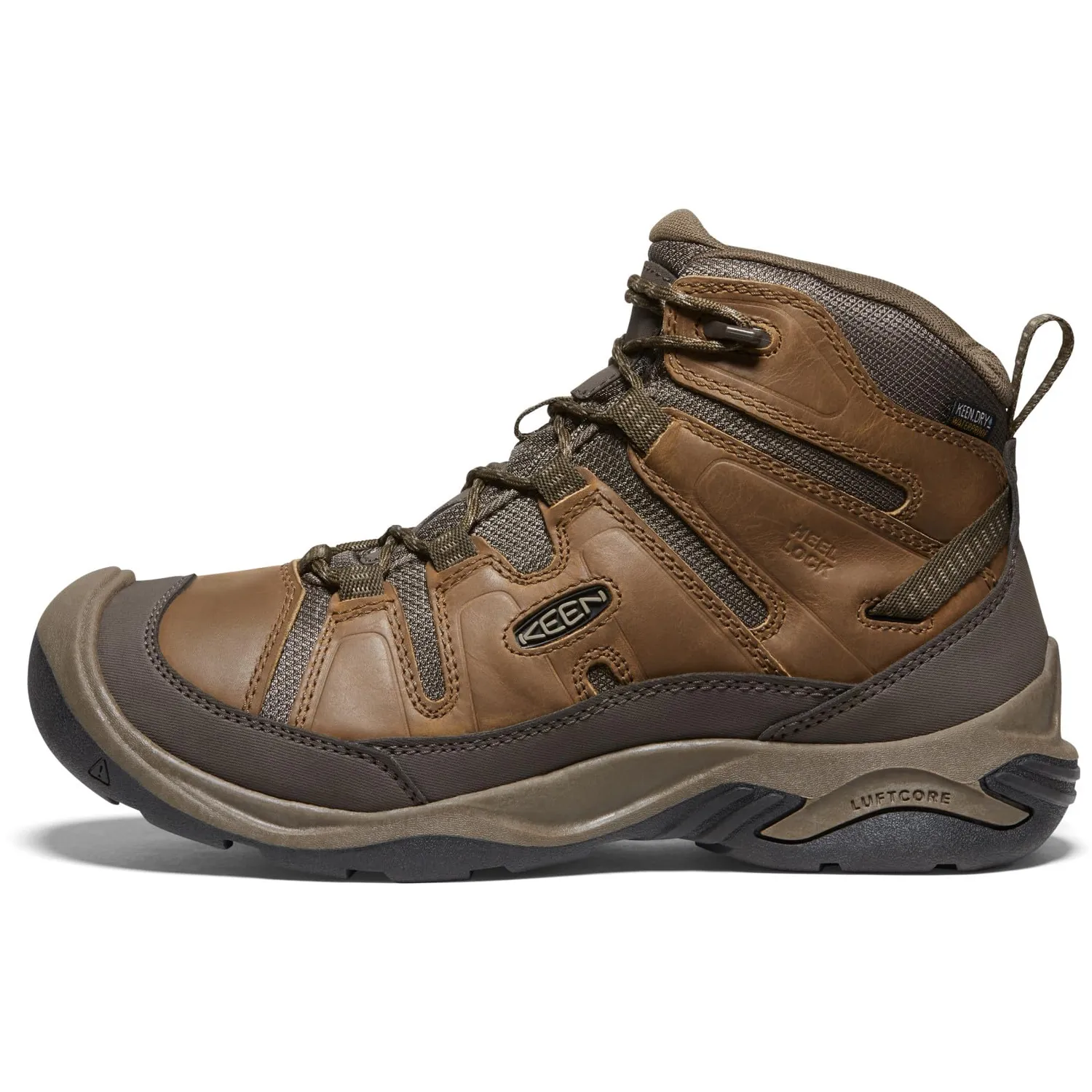 KEEN Circadia Mid Waterproof Wide scarponi uomo pelle
