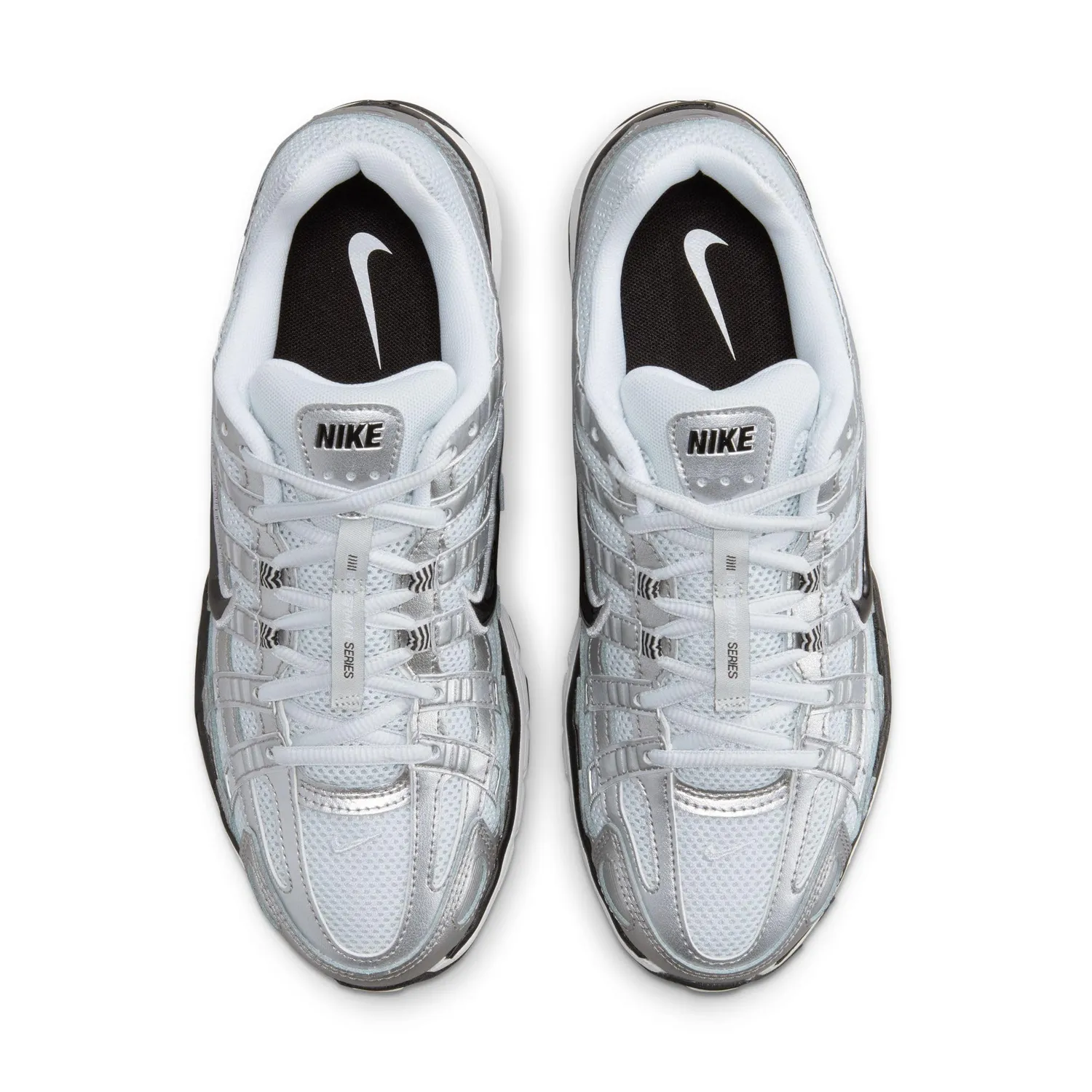 Nike P-6000 Sneaker Donna White Black Metallic Silver Y2K