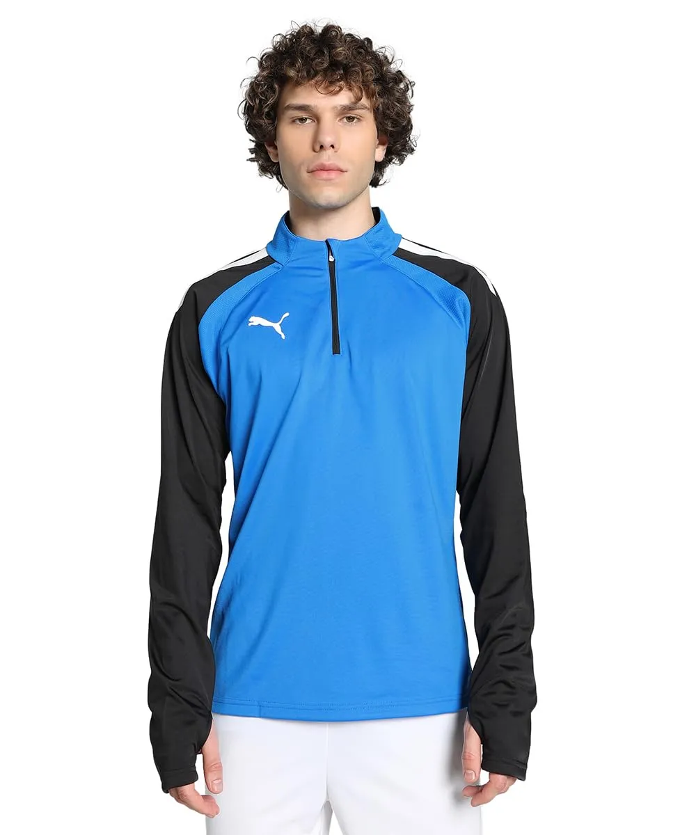Puma teamLIGA maglia calcio uomo zip nera