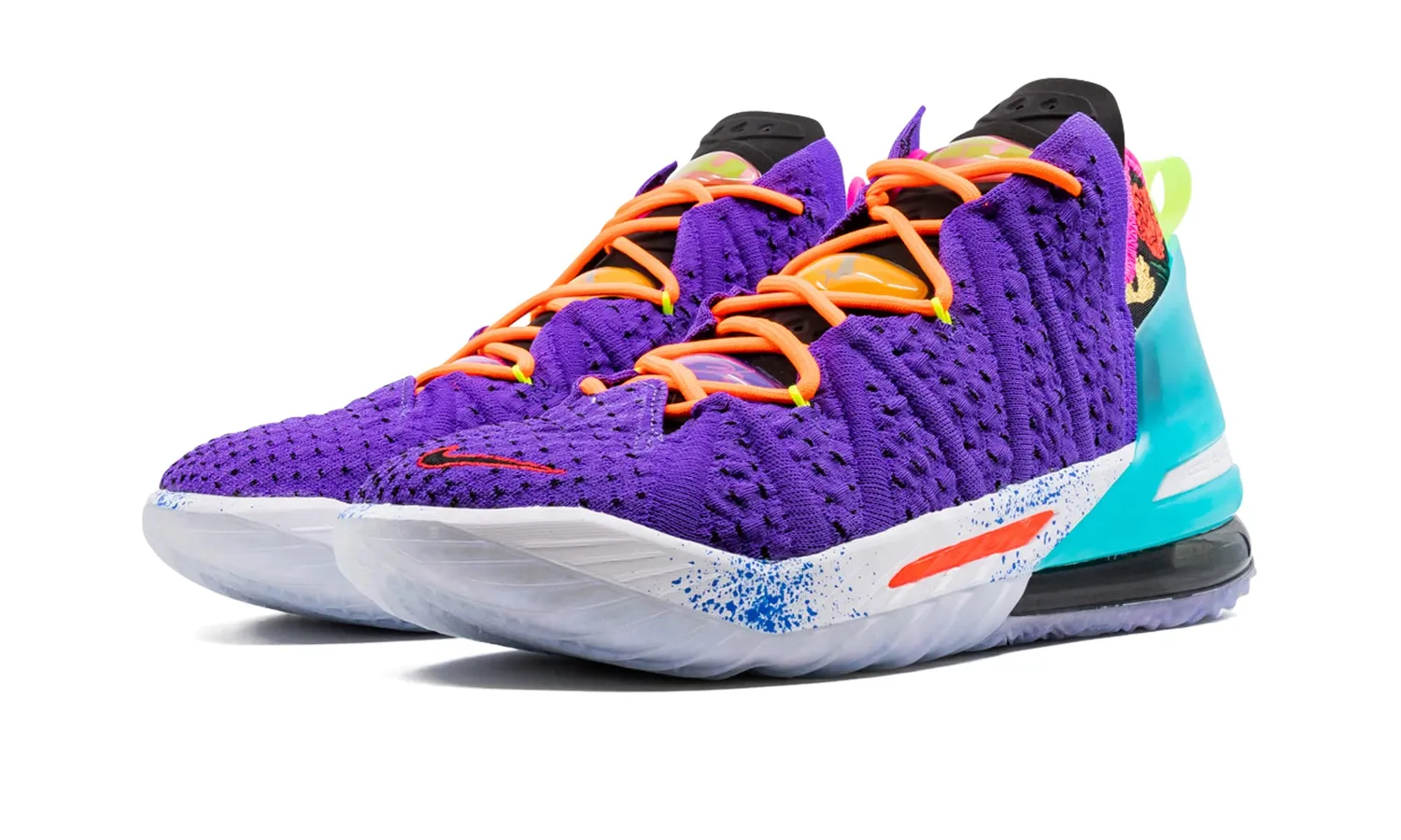 Nike LeBron 18 Scarpe Basket 45 EU Viola Multicolore