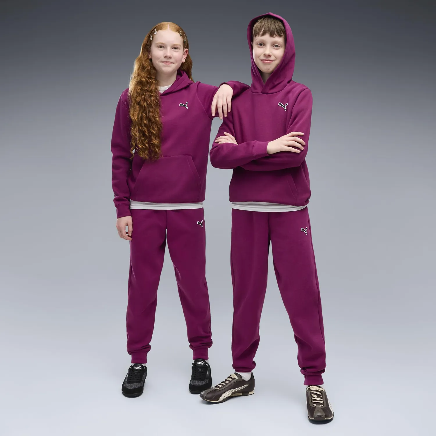 Puma Essentials Elevated felpa ragazzo Fuchsia Glow