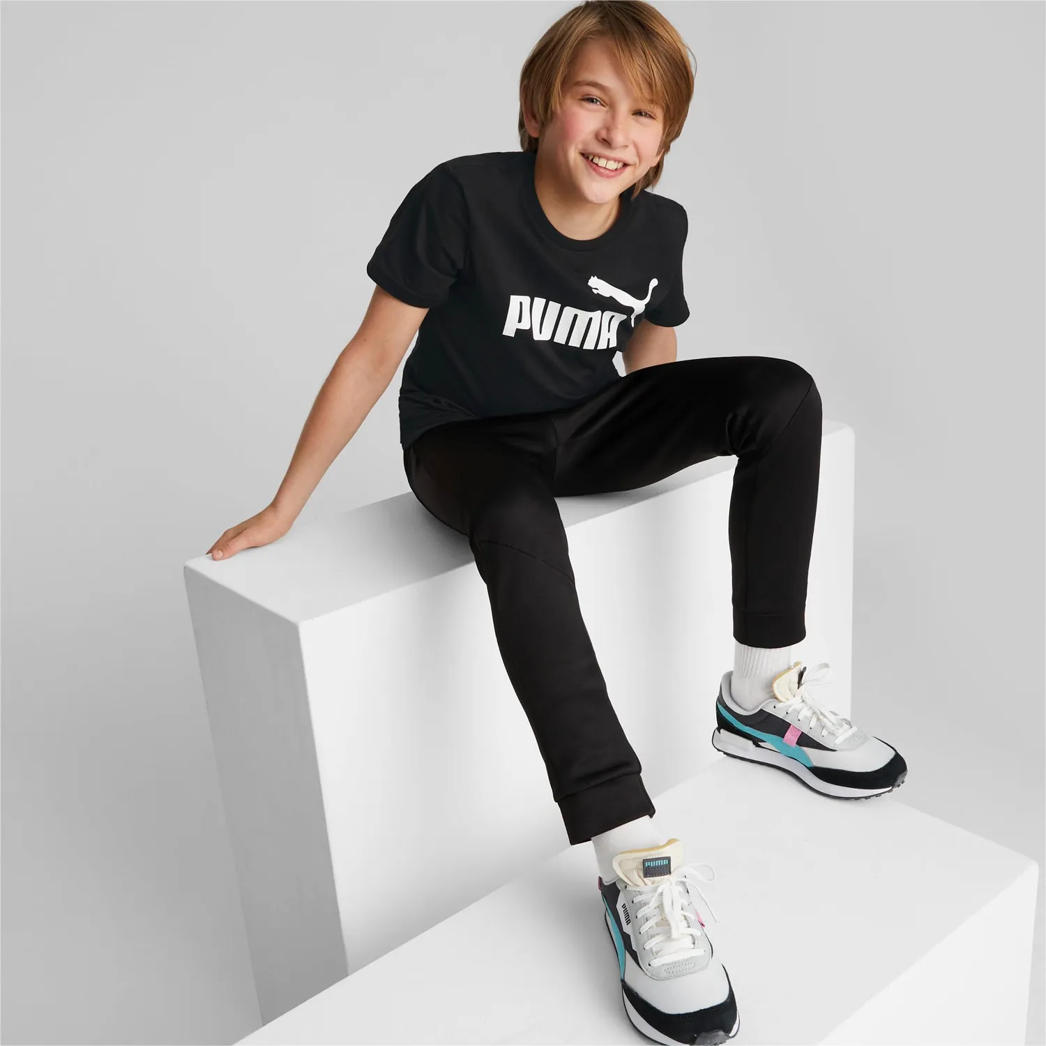 Puma Ess No. 1 Logo Tee t-shirt ragazzi cotone logo grande