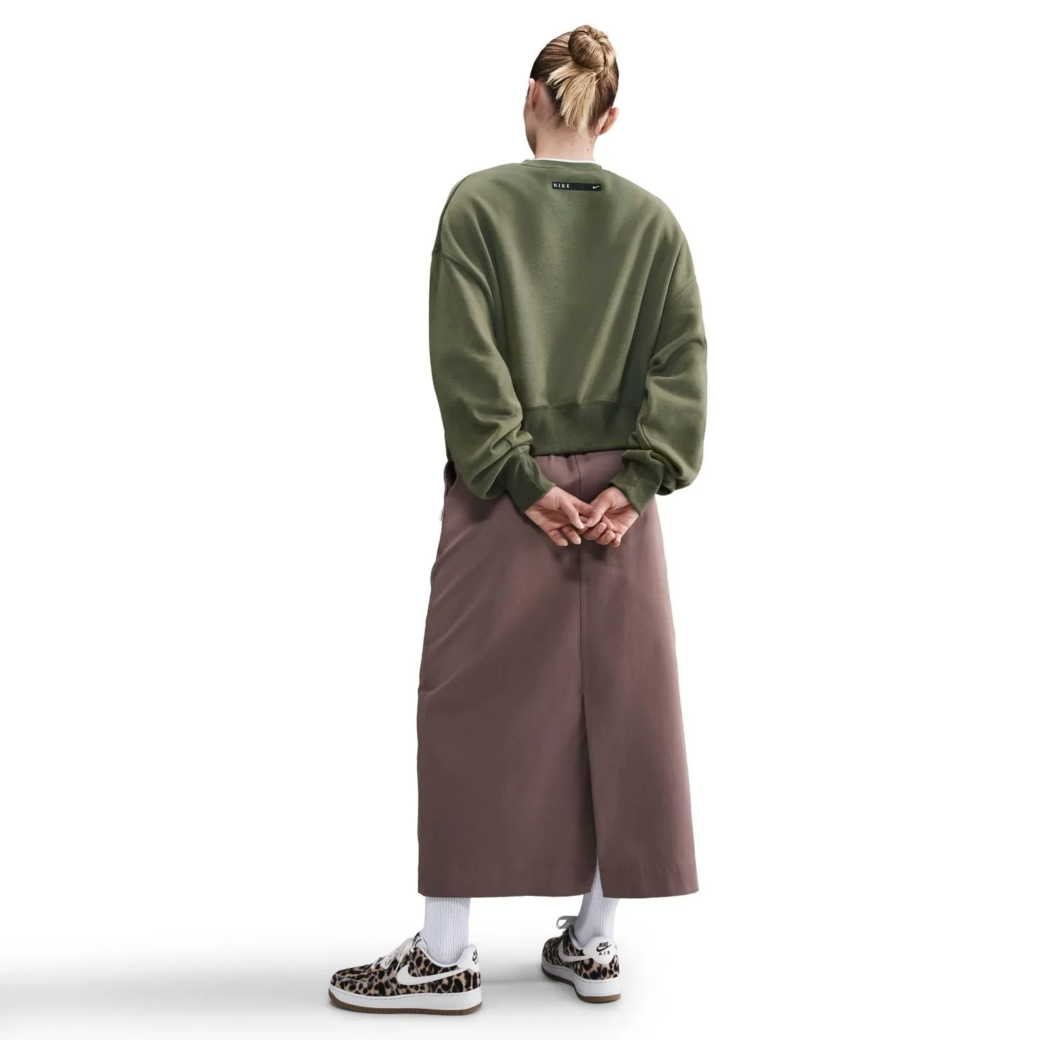 Nike Phoenix Fleece felpa donna M oversize girocollo