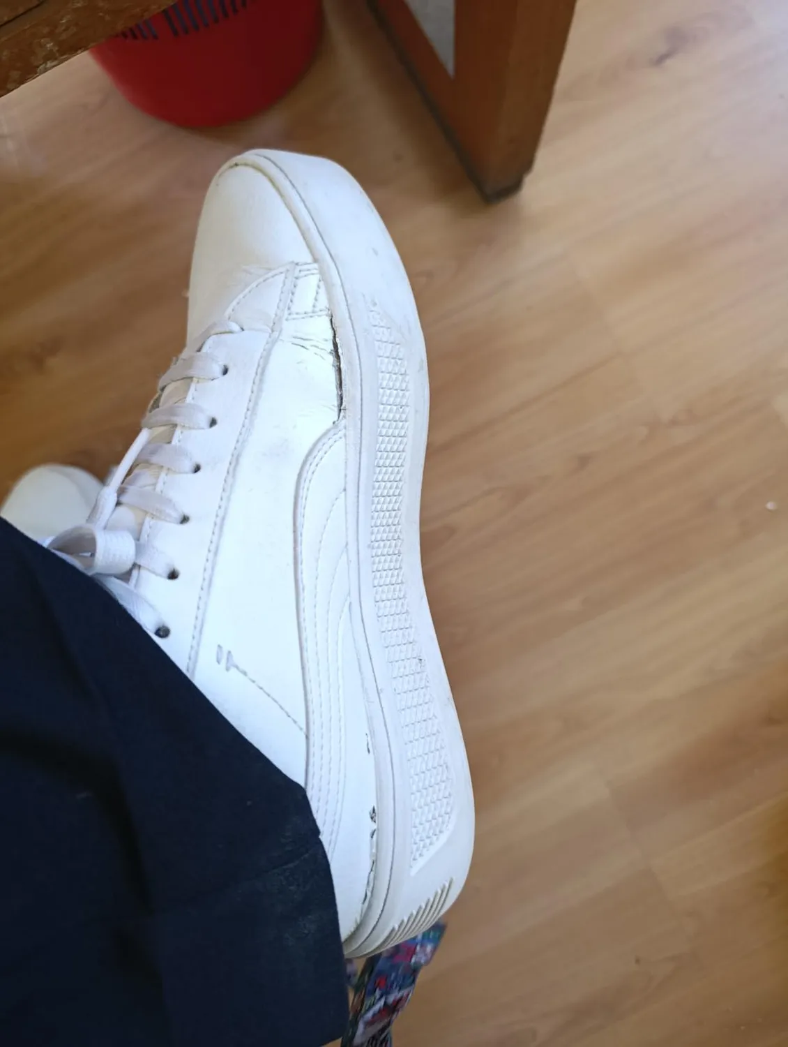 Puma Smash Platform V3 sneakers donna bianco argento plateau