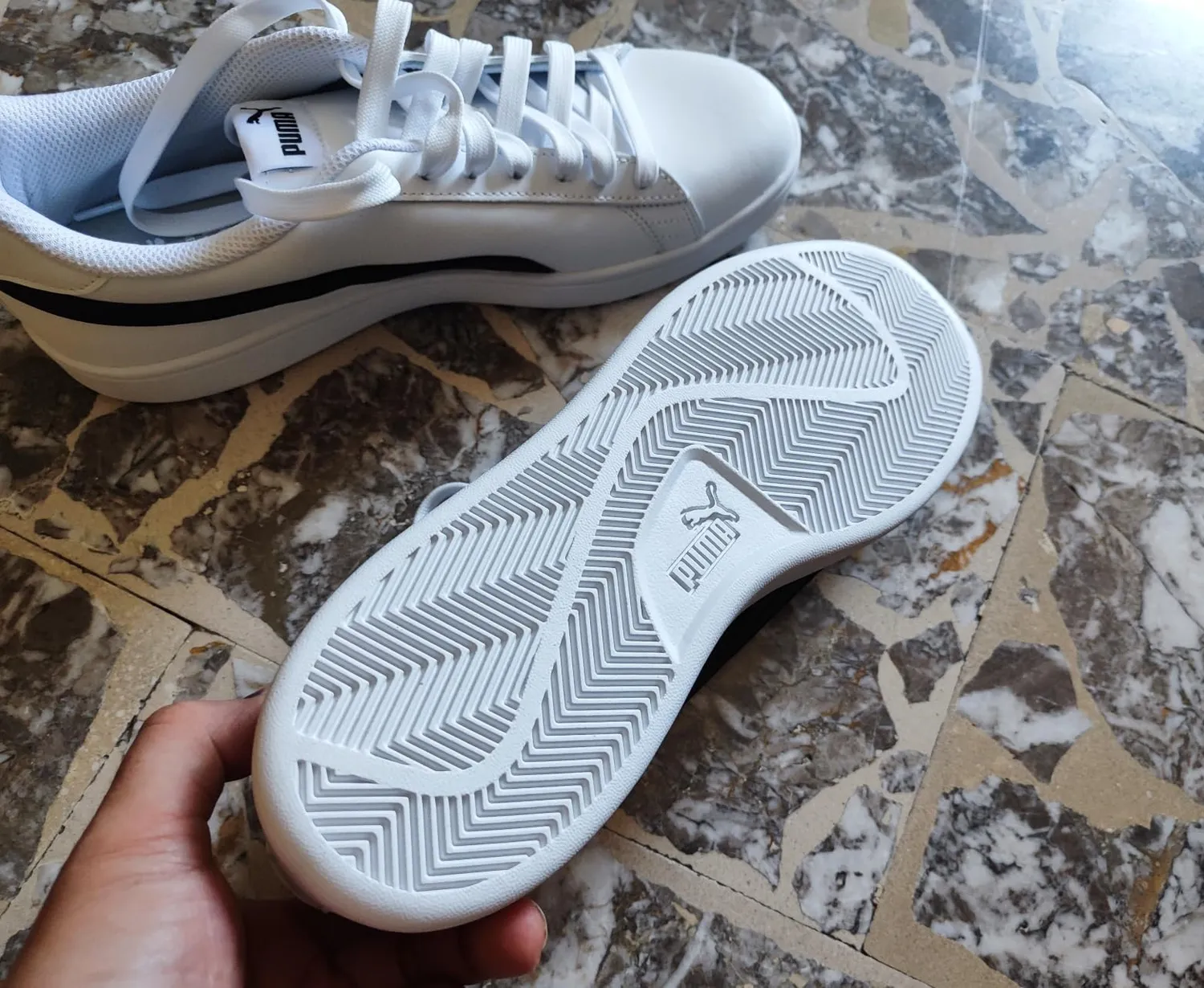 Puma Smash V2 L Sneakers 36 EU Bianche Pelle Uso Quotidiano