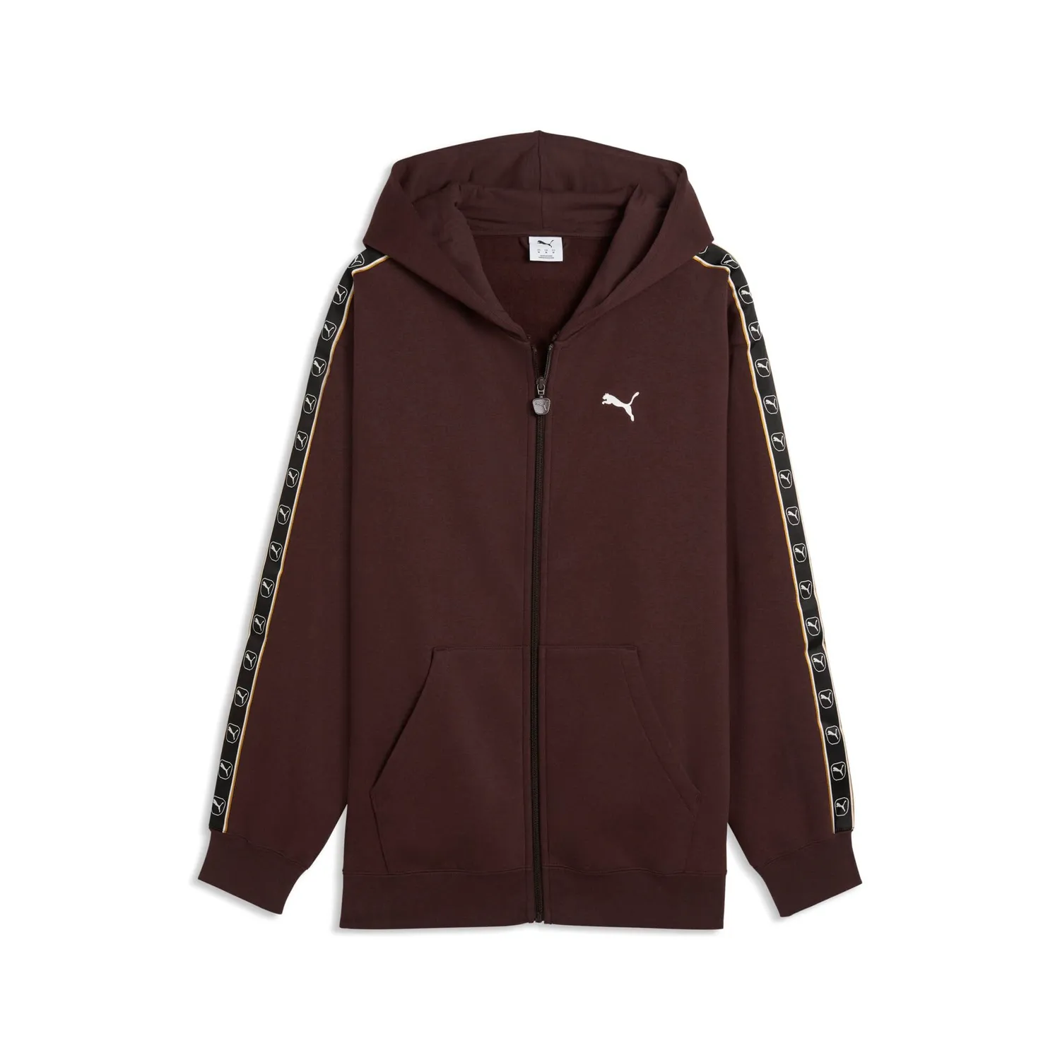 PUMA Ess Elevated Tape Felpa Zip Nera Full-Zip Hoodie