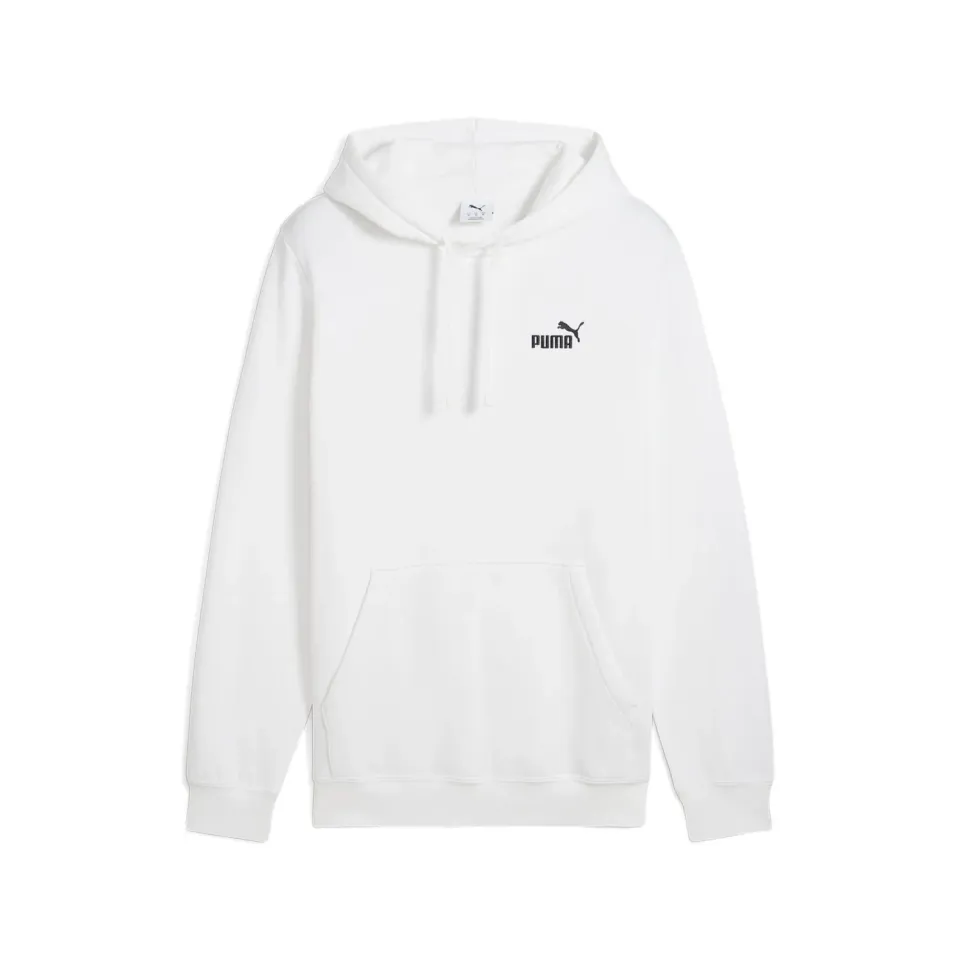 Puma Ess Small No.1 Logo felpa uomo bianca cappuccio