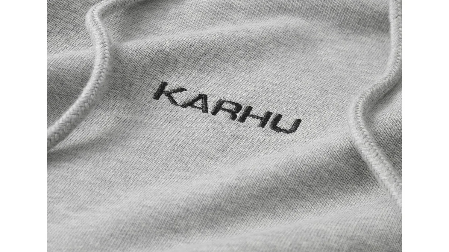 Karhu Logo Hoodie felpa cappuccio grigia cotone 400 g