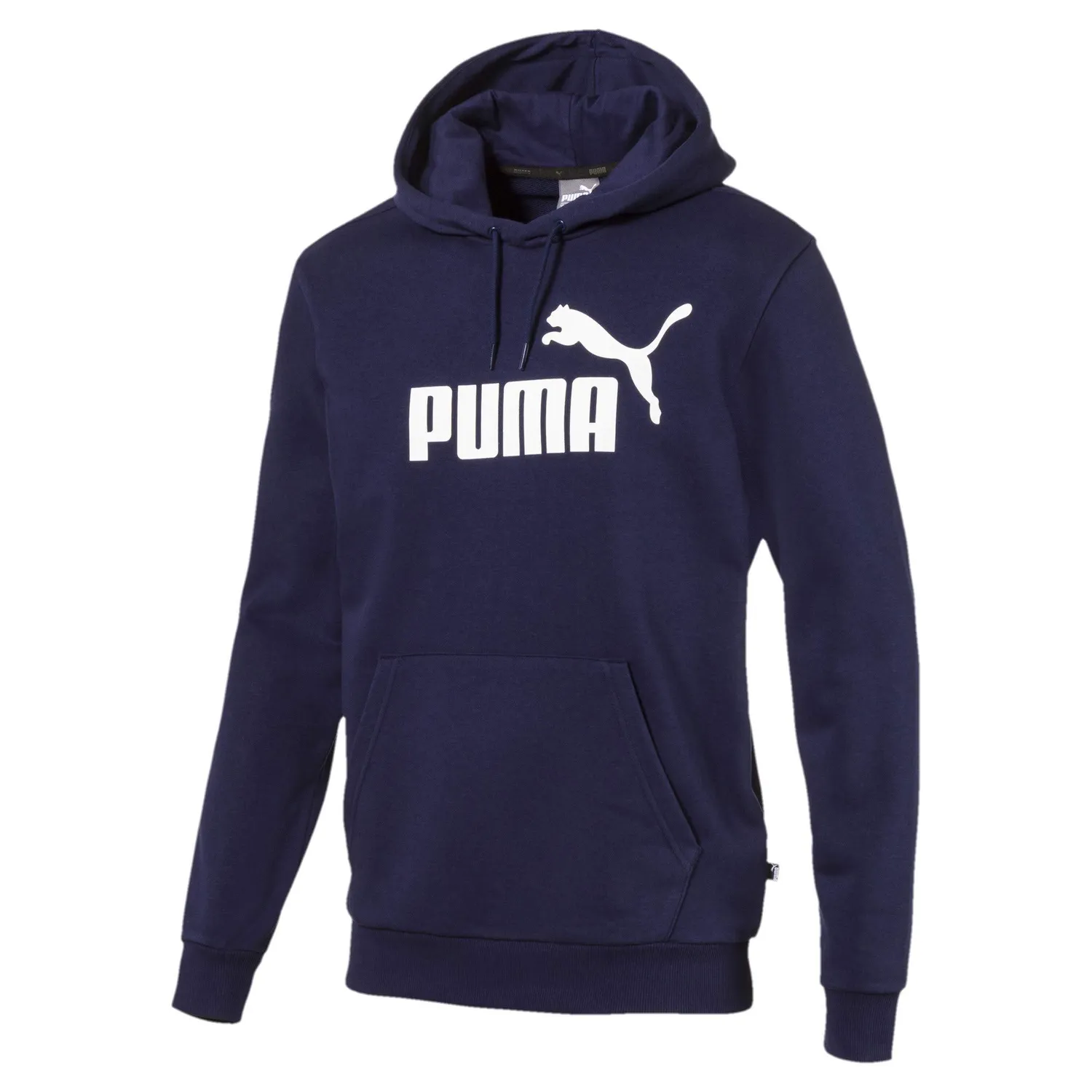 Puma Essentials felpa uomo con cappuccio cotone grigia