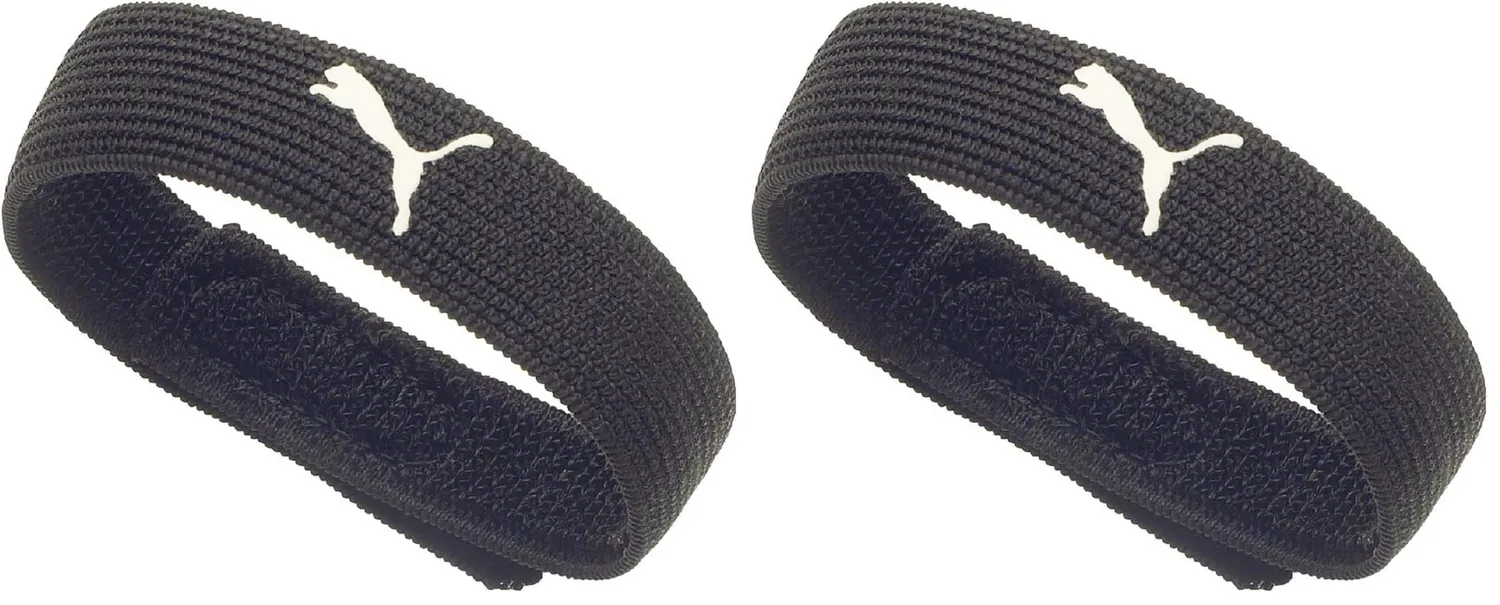 PUMA Sock Stoppers Thin fermacalze nero bianco 2 pezzi velcro