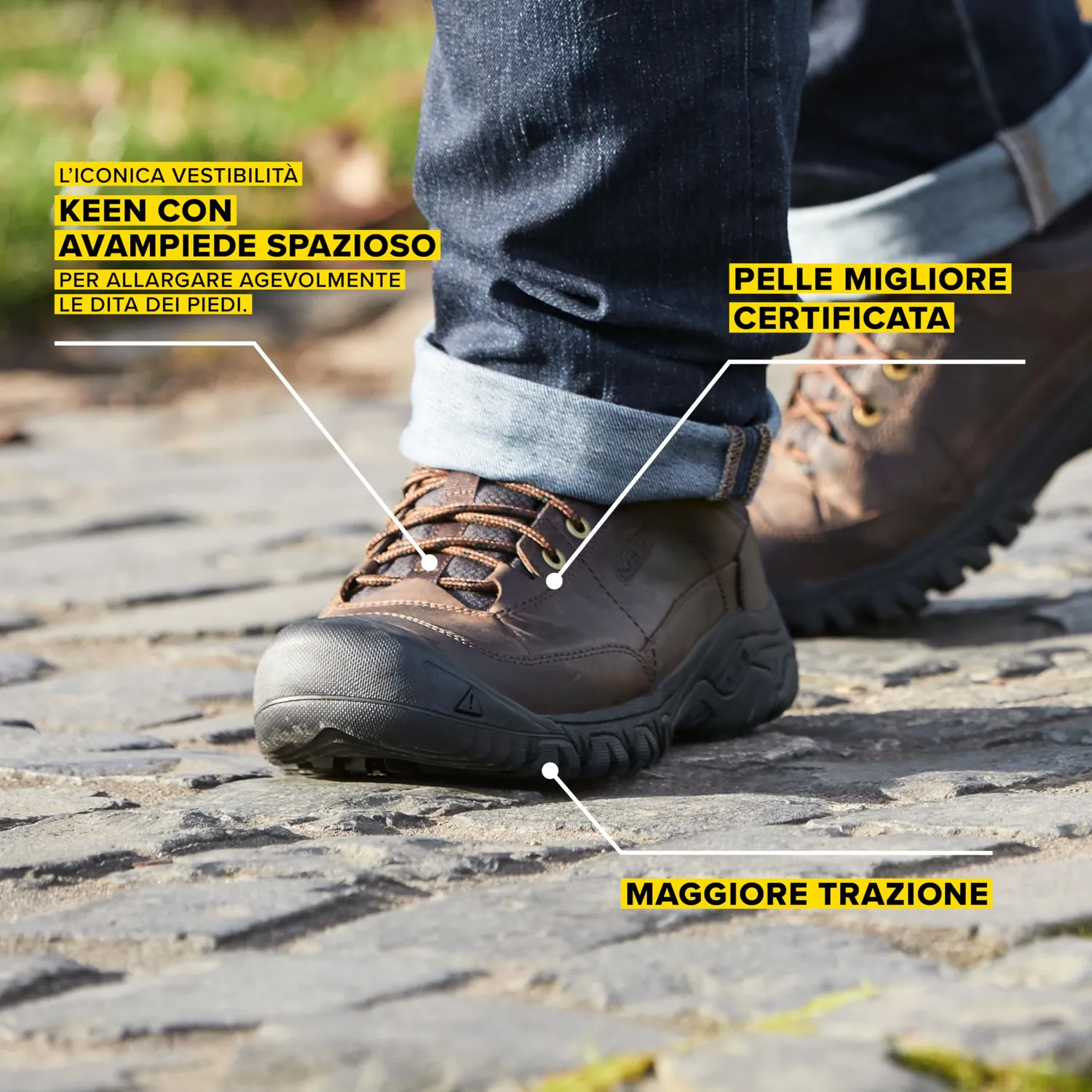 KEEN Targhee 3 Oxford scarpe escursionismo uomo 43 EU pelle