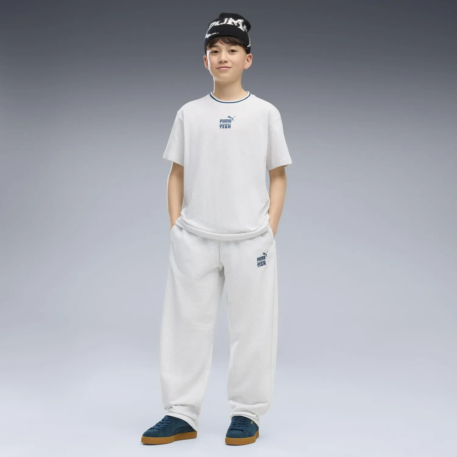 Puma Mid 90s Relaxed Barrel pantaloni tuta ragazzi neri