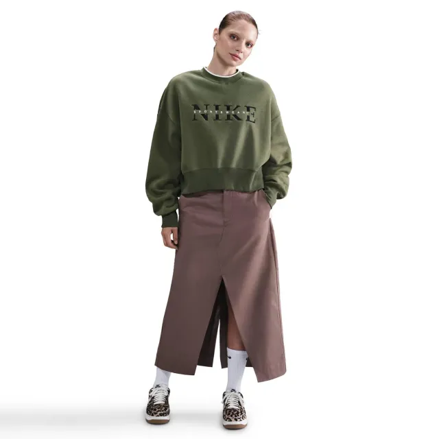 Nike Phoenix Fleece felpa donna M oversize girocollo