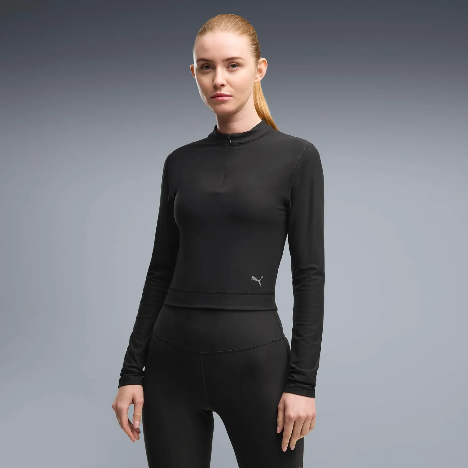 Puma Cloudspun Zip LS maglia training donna maniche lunghe