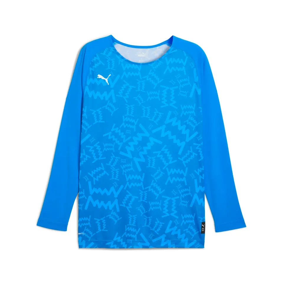 Puma Teamjaws Graphic LS Maglia Calcio Manica Lunga S Blu