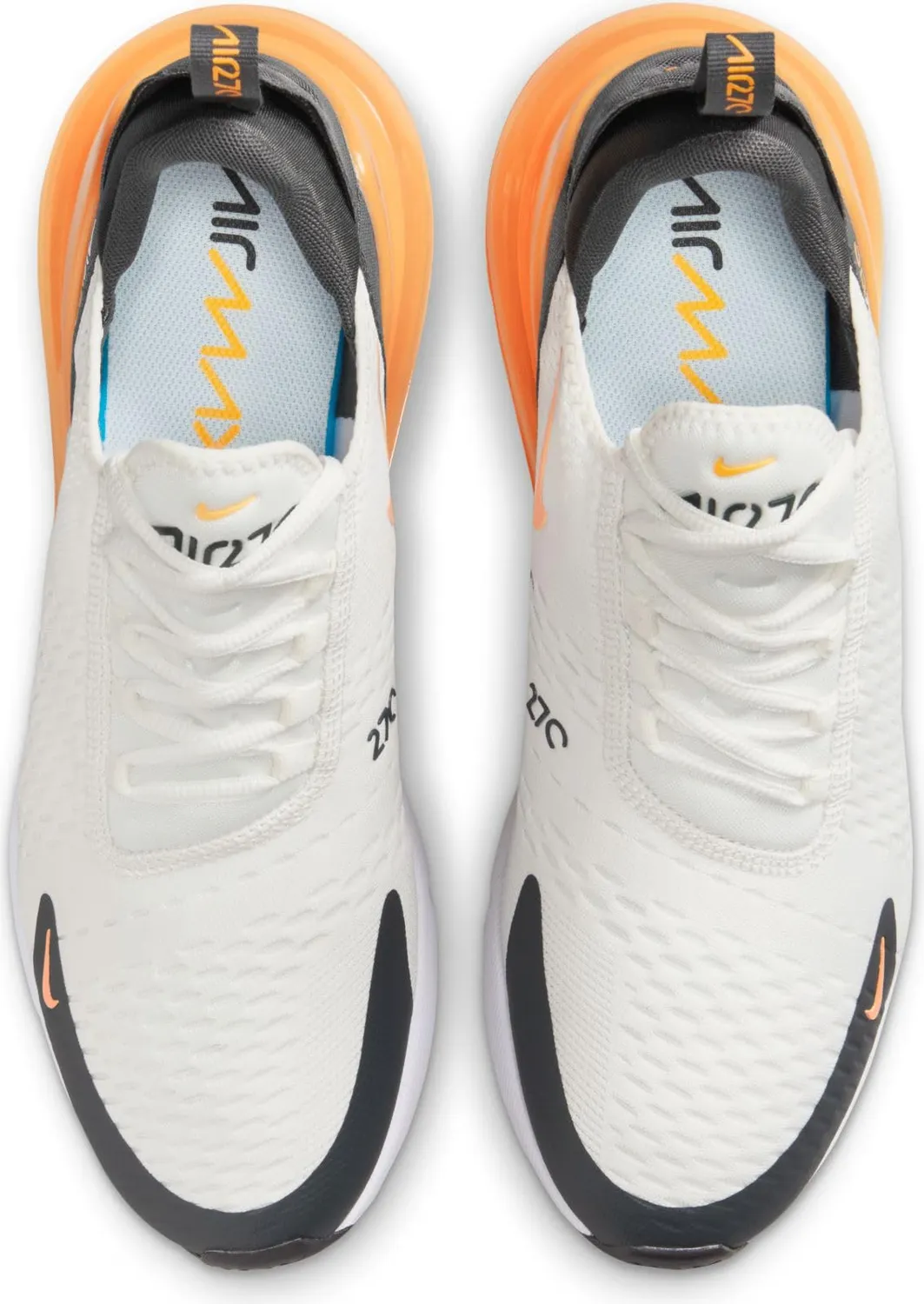 Nike Air Max 270 scarpe uomo bianco arancio 43 EU