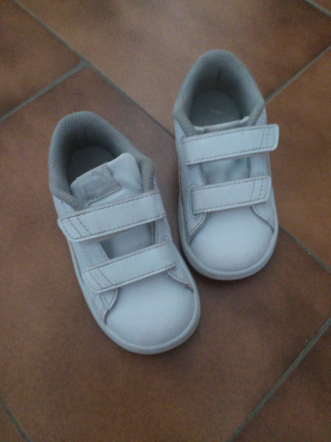 Puma Smash 3.0 Leather V sneakers bimbo bianche pelle