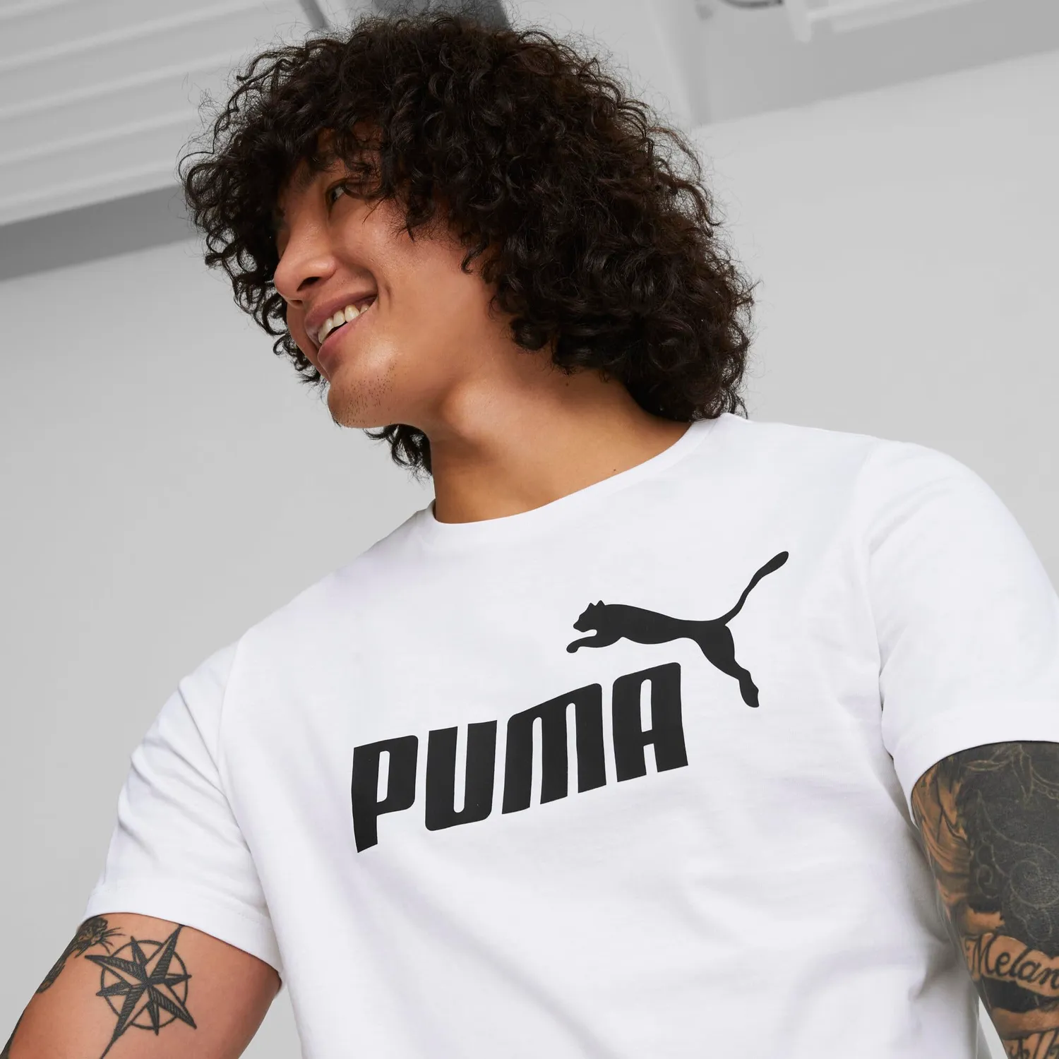 Puma Ess Small Logo Tee t-shirt bianca taglia S