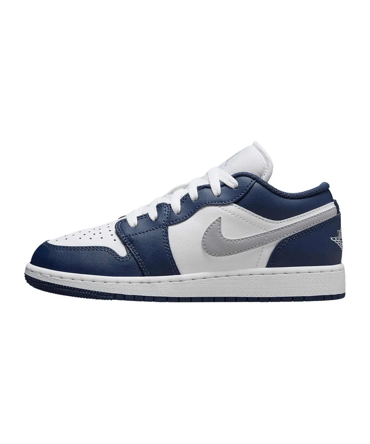 Nike Air Jordan 1 Basso GS scarpe ragazzo bianche 4 UK