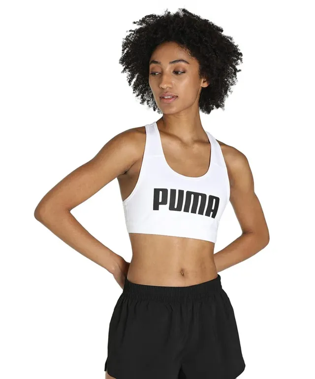 Puma 4Keeps Mid Impact reggiseno sportivo bianco sostegno medio