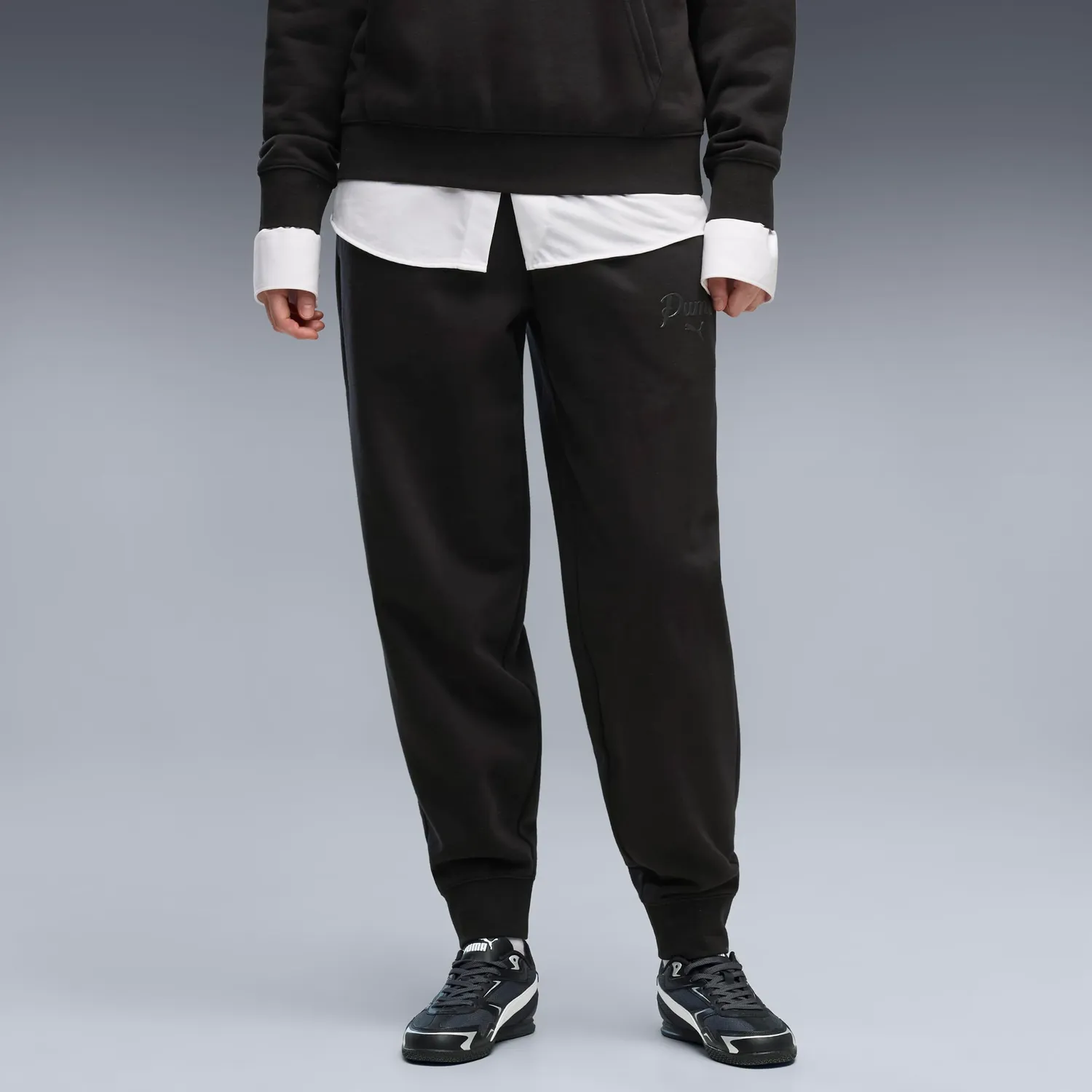 Puma Ess Script Comfort Sweatpants FL pantaloni felpa unisex