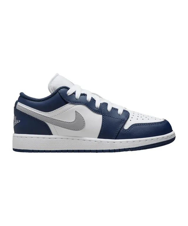Nike Air Jordan 1 Basso GS scarpe ragazzo bianche 4 UK