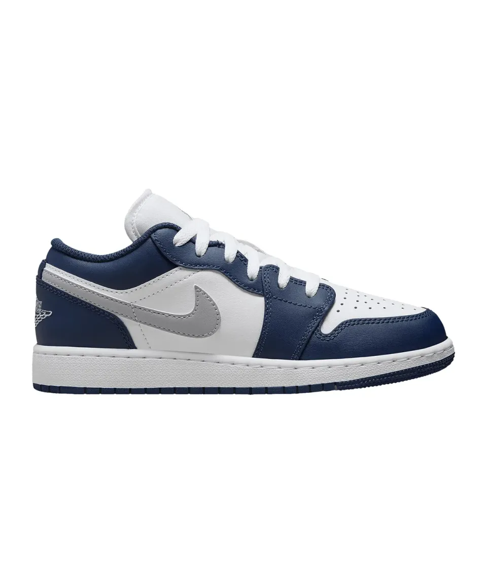 Nike Air Jordan 1 Basso GS scarpe ragazzo bianche 4 UK
