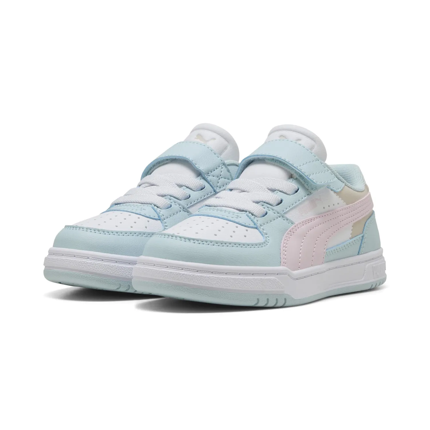 Puma Caven III Block Sneakers Bambino Strappo Bianco