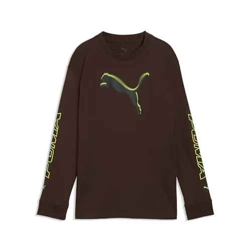 Puma Street Relaxed maglietta maniche lunghe ragazzo 128 marrone 1 pz
