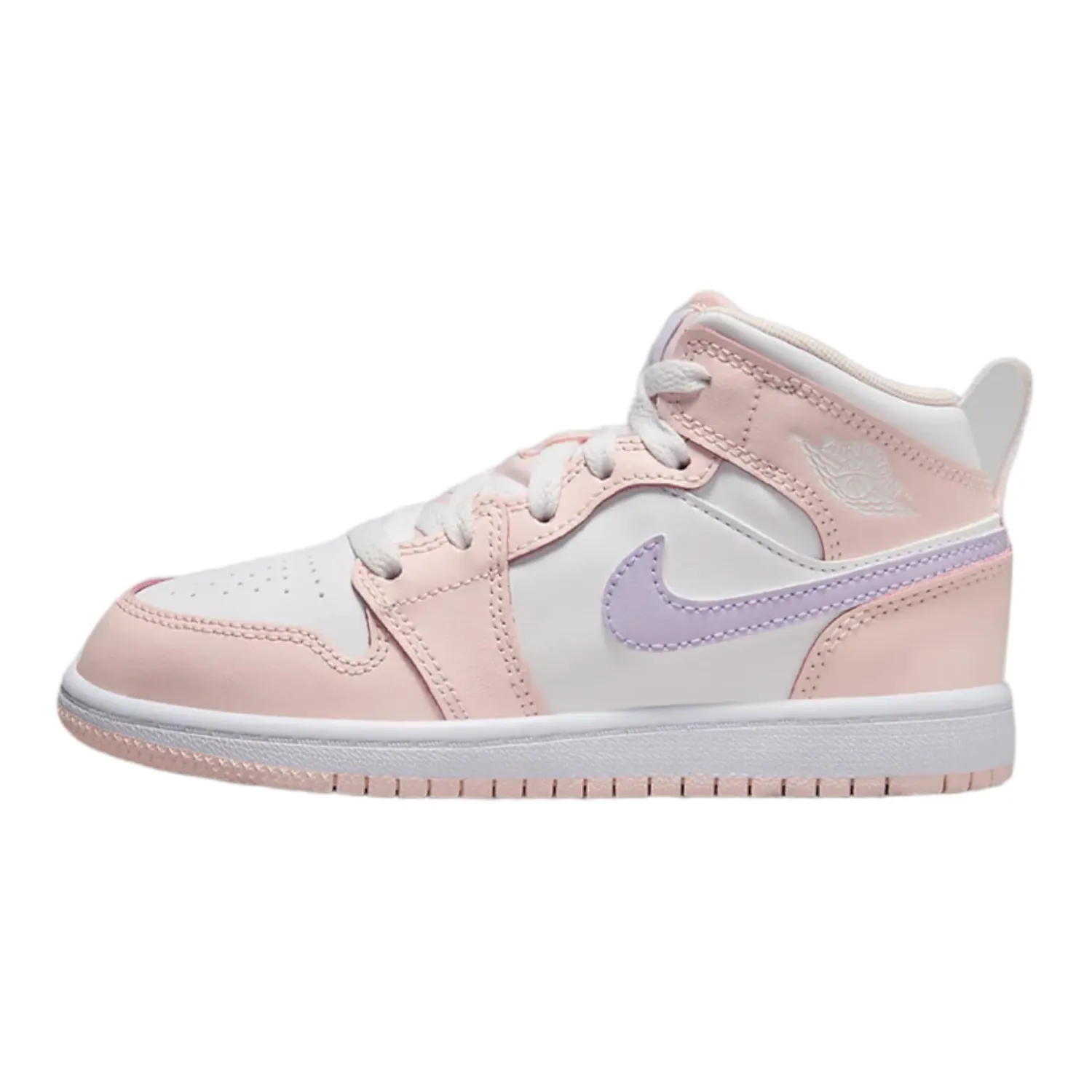 Nike Air Jordan 1 Mid scarpe bambino alte bianche