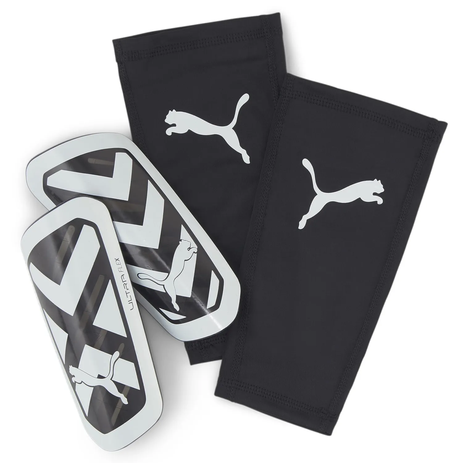 Puma Ultra Flex Sleeve parastinchi nero-argento TPU