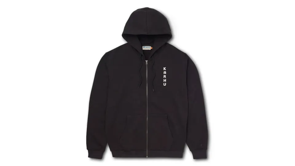 Karhu Full Zip felpa uomo zip cotone nero pesante