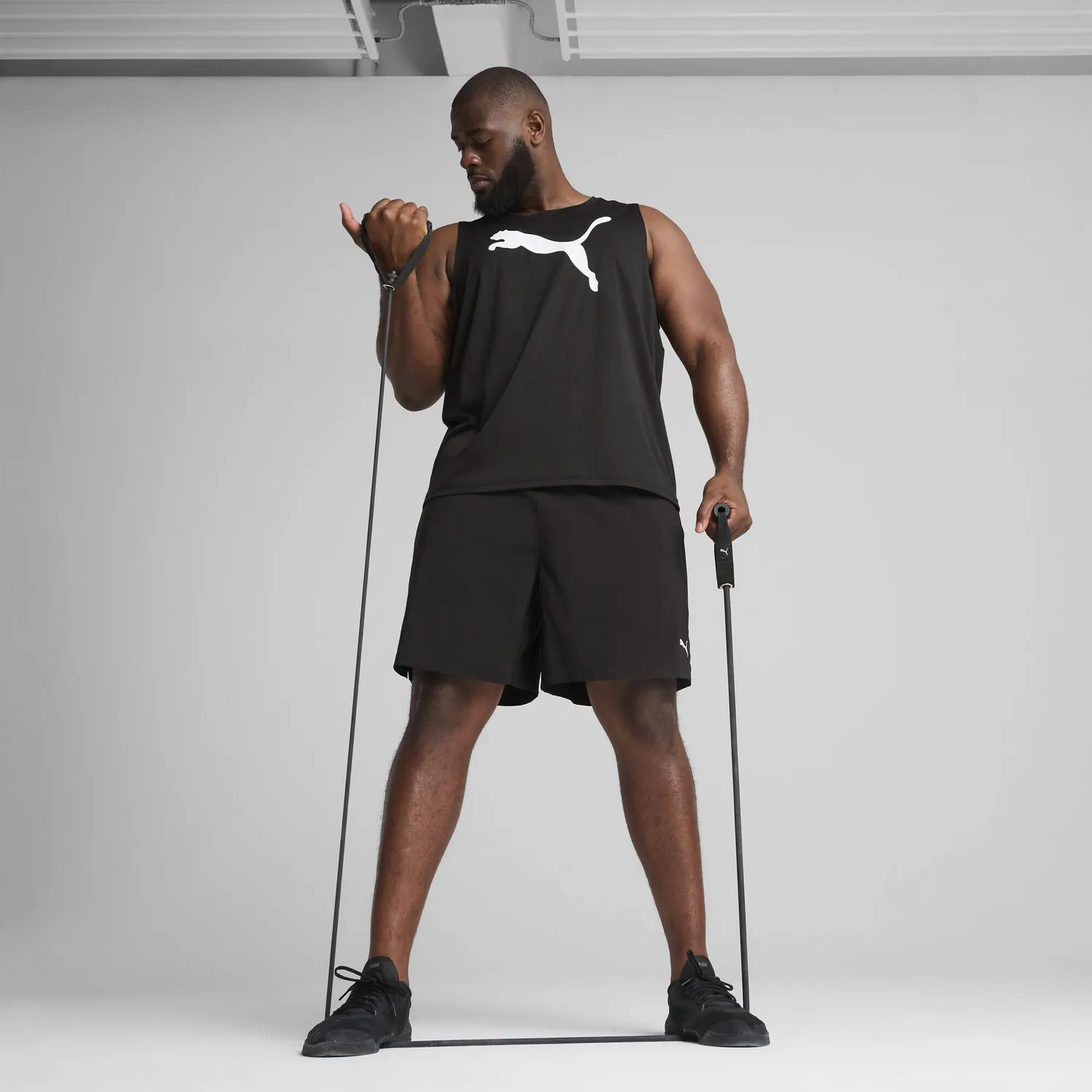 PUMA Tad Essential canotta training nera smanicata